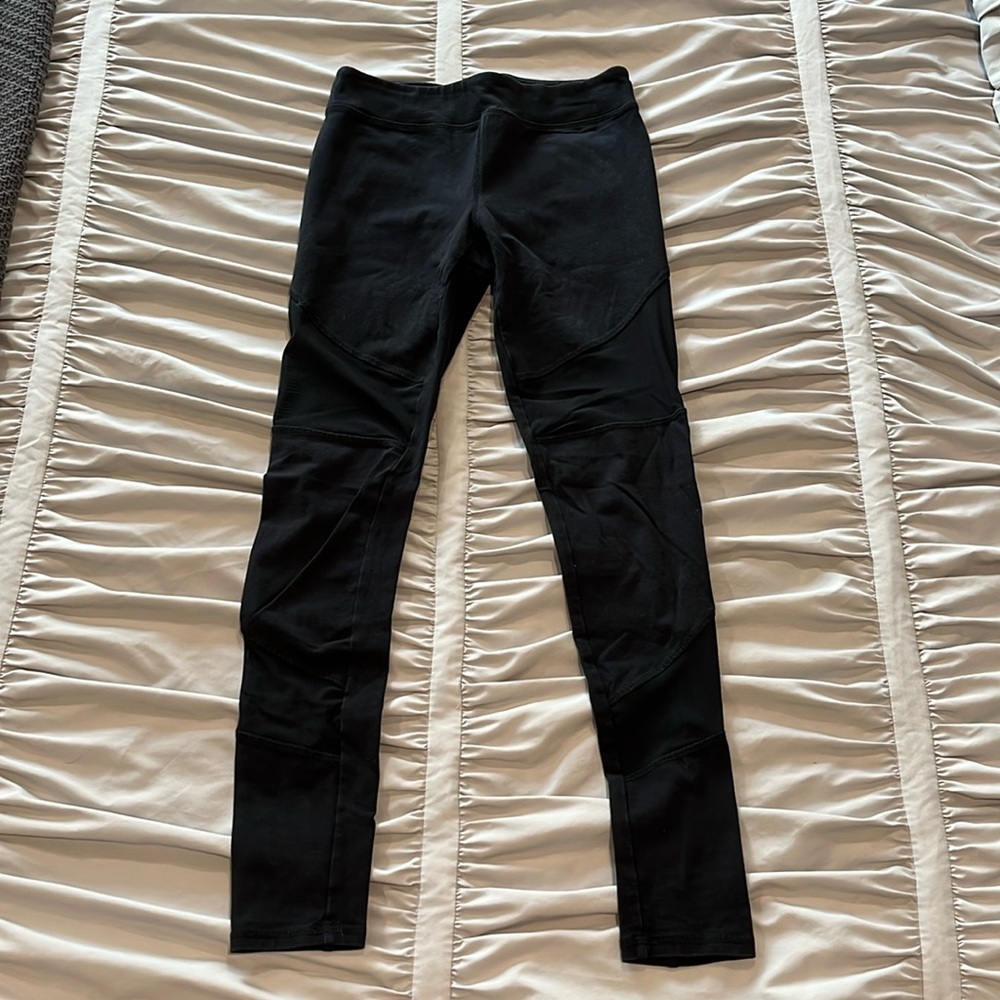 Forever 21 Black Workout Leggings with Mesh Cut Outs
